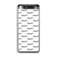 Wimpers: Samsung Galaxy A80 Transparant Hoesje