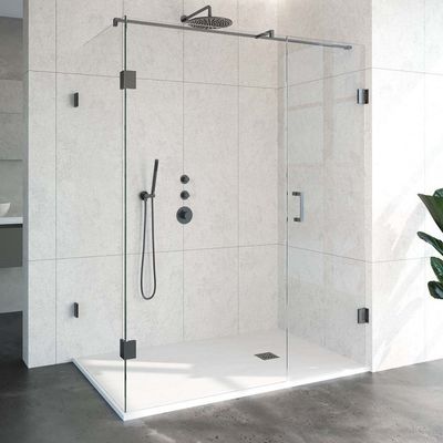 Douchecabine Compleet Just Creating Profielloos 3-Delig 100x160 cm Gunmetal Sanitop