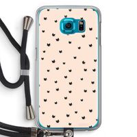 Kleine kattenkopjes: Samsung Galaxy S6 Transparant Hoesje met koord