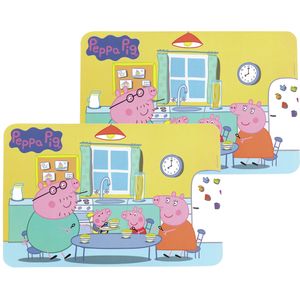 2x stuks placemats voor kinderen Peppa Pig 43 x 28 cm