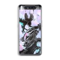 Pastel zwart: Samsung Galaxy A80 Transparant Hoesje Pastel zwart: Samsung Galaxy A80 Transparant Hoesje