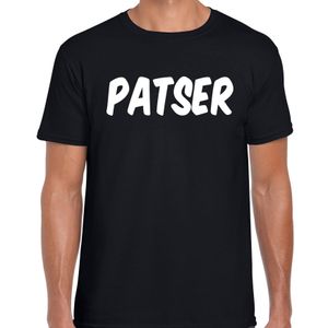 Patser fun tekst t-shirt / kleding zwart voor heren