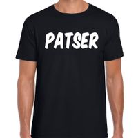 Patser fun tekst t-shirt / kleding zwart voor heren