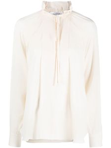 Victoria Beckham blouse à fronces - Tons neutres