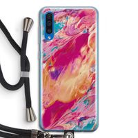 Pastel Echoes: Samsung Galaxy A50 Transparant Hoesje met koord