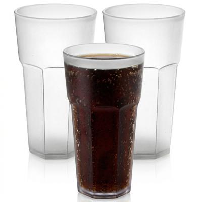 Plasticforte onbreekbaar drinkglas - 8x - kunststof - transparant - 600 ml - drinkglazen - 9 x 16 cm