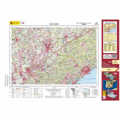 Topografische kaart 393 MT50 Mataró | CNIG - Instituto Geográfico Nacional1