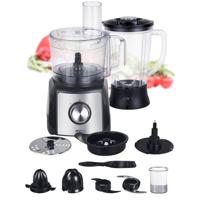 MOA Foodprocessor met 1200 Watt - Extra krachtig - Met accessoires voor gebruik als citruspers, blender etc. - Zwart met