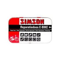 Simson Reparatiedoos E-bike aluminium rood/wit 14-delig