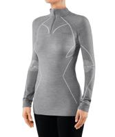 Falke Wool-Tech Zip Regular Pully Dames Grey-Heather L