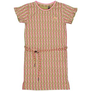 Quapi Meisjes jurk - Babette - AOP roze gestreept