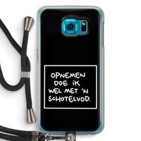 Schotelvod: Samsung Galaxy S6 Transparant Hoesje met koord