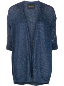 Roberto Collina cardigan en maille ajourée - Bleu