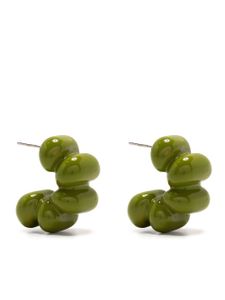 Sunnei boucles d'oreilles à design sculpté - Vert