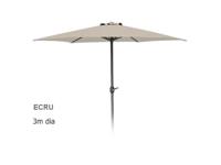Parasol 3 meter met draaimech Ecru Parasol 3 meter met draaimech Ecru