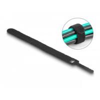 Delock Klittenband kabelbinder (l x b) 150 mm x 12 mm Zwart 10 stuk(s)