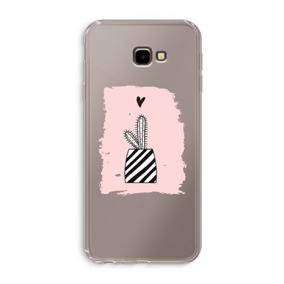 Zwart-wit cactus: Samsung Galaxy J4 Plus Transparant Hoesje