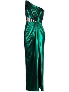 Marchesa Notte robe à une épaule - Vert