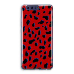 Red Leopard: Honor 9 Transparant Hoesje