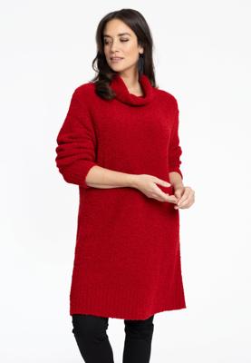 Yoek Trui met col teddy | Rood | Maat 46/48