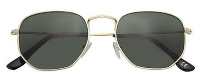 Croon zonnebril Jimmy unisex cat. 3 rechthoekig goud/groen