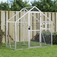 VidaXL Volière 179x100x185 m aluminium zilverkleurig VidaXL Volière 179x100x185 m aluminium zilverkleurig