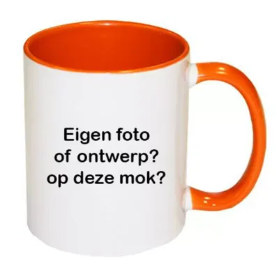 Mok met foto (oranje)