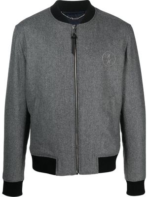 Billionaire veste bomber à logo brodé - Gris