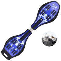 Fashion Vulcan patroon tweewielige skateboard lichtgevende Flash Wheel Vitality Board (blauw) Fashion Vulcan patroon tweewielige skateboard lichtgevende Flash Wheel Vitality Board (blauw)