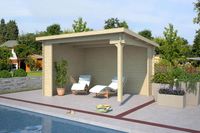 Outdoor Life Lara Blokhut 400x295 cm 28 mm vuren blank- Lessenaarsdak- Onbehandeld vurenhout- Outdoor Life