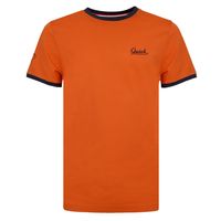 Heren T-Shirt Captain | Roest Oranje/Donkerblauw - thumbnail