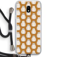 Uilen: Samsung Galaxy J3 (2017) Transparant Hoesje met koord