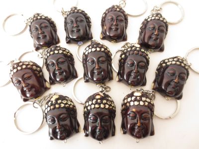 Boeddhahoofd Sleutelhanger - Spirituele Sieraden en Edelstenen - Spiritueelboek.nl