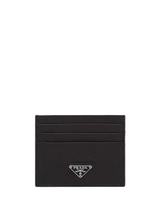 Prada porte-carte à plaque logo - Noir