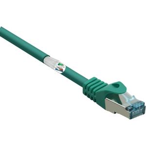 Renkforce RF-5088646 RJ45 Netwerkkabel, patchkabel CAT 6A S/FTP 0.15 m Groen Snagless, Vlambestendig 1 stuk(s)