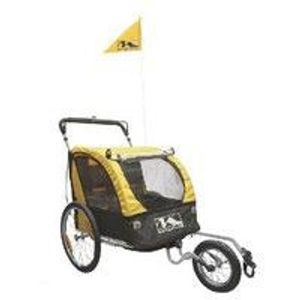 M-Wave Kinderwagen met loopwiel inklapbaar, 20 inch wielen, handrem, 2 kinderen, max 50 kg