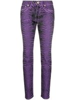 Roberto Cavalli pantalon skinny à motif tigré - Noir