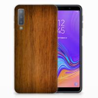 Samsung Galaxy A7 (2018) | Bumper Hoesje | Donker Hout