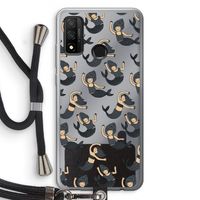 Zeemeermin: Huawei P Smart (2020) Transparant Hoesje met koord