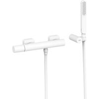 Douchekraan Tres Loft | Opbouw | Mengkraan | 1-weg | hoh 15 cm | 1-knop | Rond | Wit mat