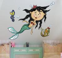 Sticker kinderen zeemeermin