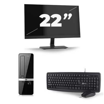 HP Elite 7200 Micro Tower - Intel Core i7-2e Generatie - 16GB RAM - 480GB SSD - Windows 10 + 1x 22 inch Monitor