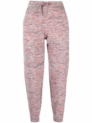 MARANT ÉTOILE pantalon de jogging fuselé à imprimé marbré - Rose