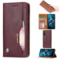 Knead huidtextuur horizontaal Flip lederen case voor Huawei Honor 20 met foto frame & houder & kaartsleuven & portemonnee (wijn rood)