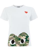 Comme Des Garçons Play t-shirt à logo imprimé - Blanc - thumbnail