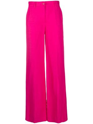 P.A.R.O.S.H. pantalon évasé Raisa à taille haute - Rose