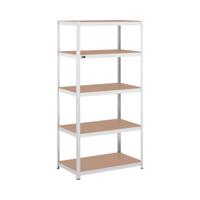 Stellingkast - 100 x 60 x 200 cm - voor 5 x 150 kg - Grijs