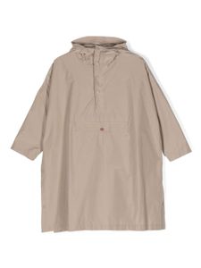 Brunello Cucinelli Kids imperméable à logo imprimé - Gris