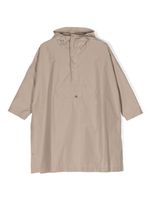 Brunello Cucinelli Kids imperméable à logo imprimé - Gris - thumbnail