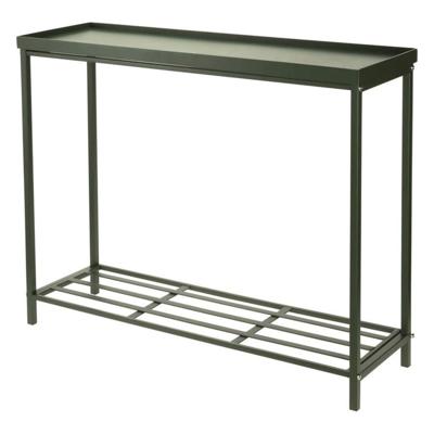 Pro Garden Plantenrek/plantentafel - groen - metaal - 75 x 23 x 60 cm - binnen en buiten